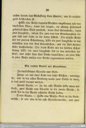 Ein runder Beutel mit Sternboden