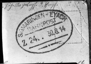 Bahnpoststempel Sigmaringen - Eyach