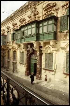 Valetta: Haus mit angebautem Erker, Palace Square