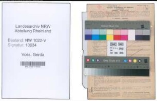 Entnazifizierung Gerda Voss , geb. 28.05.1904 ()
