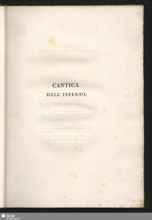 Cantica Dell´ Inferno