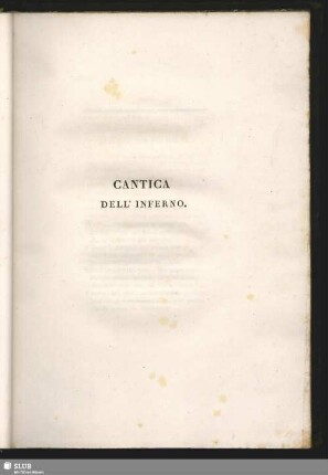Cantica Dell´ Inferno