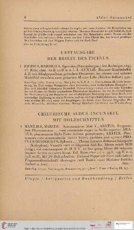 Griechische Aldus-Incunabeln mit Holzschnitten (Nr. 8)