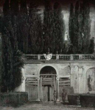 Terrasse und Garten der Villa Medici in Rom