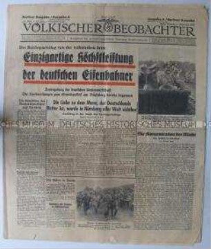 Tageszeitung "Völkischer Beobachter" zum Abschluss des Reichsparteitages 1934