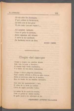 Elogio del campo