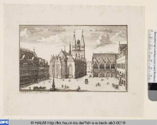 Altstadtmarkt in Braunschweig mit St. Martini, Gewandhaus und Altstadtrathaus