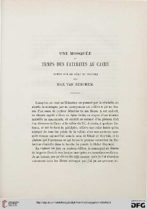 2: Une mosquée du temps des Fatimites au Caire : notice sur le Gâmi' el Goyûshi