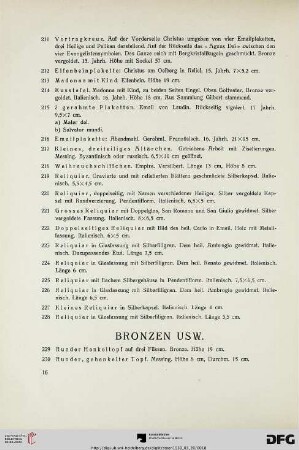 Bronzen usw. (Nr. 229-246)