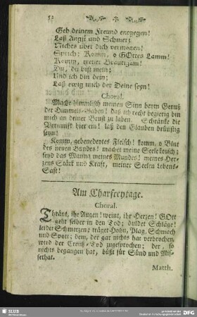Am Charfreytage