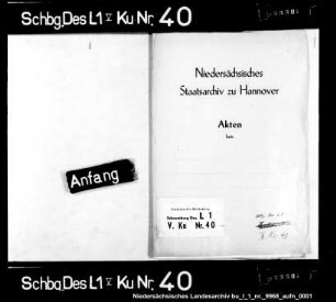 Korrespondenz des Amtmanns Enthält: u. a.: Geldzahlungen; Not der Untertanen; Marodeure; Einquartierungen