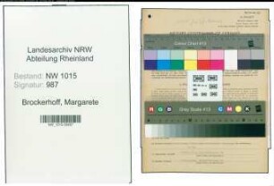Entnazifizierung Margarete Brockerhoff , geb. 27.01.1904 (Schneiderin)