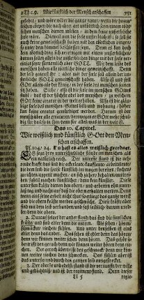Das 10. Capitel. Wie weißlich und künstlich Gott den Menschen erschaffen.