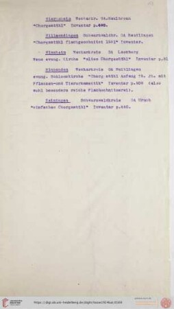 [Wiernsheim, Willmendingen, Wimsheim, Winnenden, Zainingen]