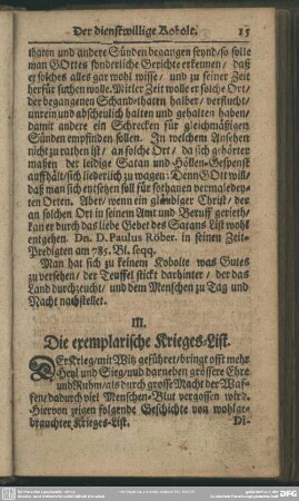 III. Die exemplarische Kriegs-List