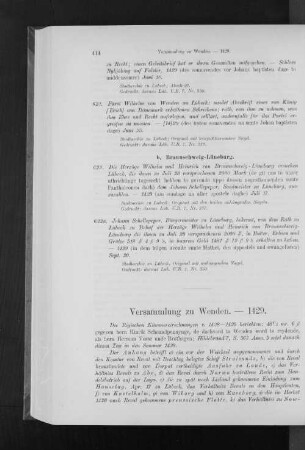Versammlung zu Wenden. - 1429.