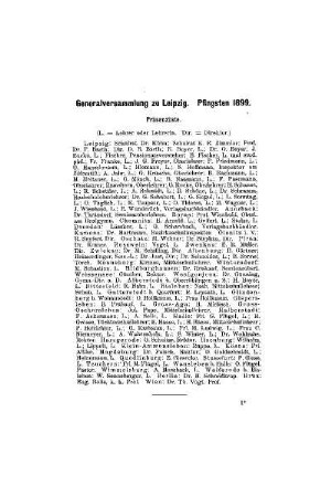 Generalversammlung zu Leipzig, Pfingsten 1899