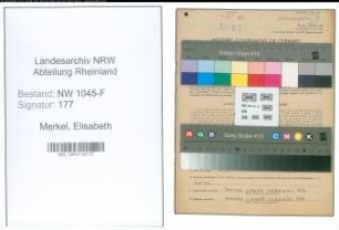 Entnazifizierung Elisabeth Merkel , geb. 02.04.1919 (Angestellte)