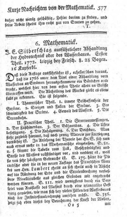 Ausführlichere Abhandlung der Hydrotechnik oder des Wasserbaues. T.1.