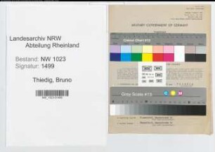 Entnazifizierung Bruno Thiedig , geb. 13.01.1903 (Verwaltungsbeamter)