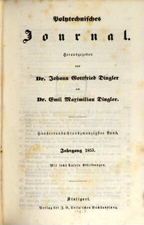 Polytechnisches Journal. 128. 1853