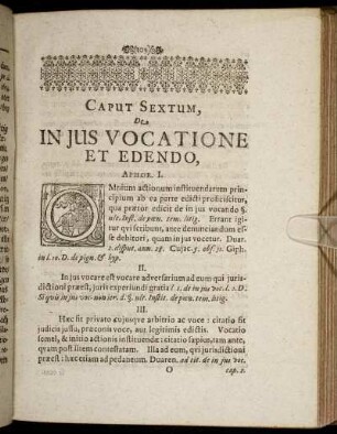 Caput Sextum, De In Jus Vocatione Et Edendo,