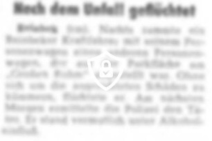 Nach dem Unfall geflüchtet