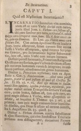 Tractatus de Incarnatione Capvt I - Capvt XVI.