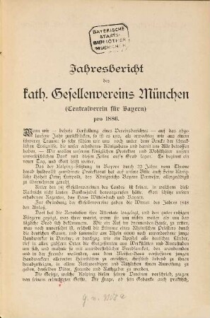 Jahresbericht. 1886