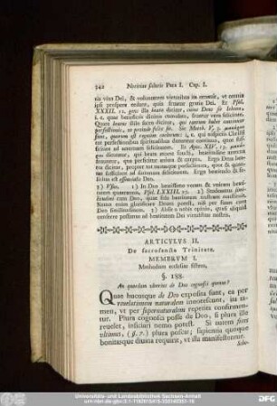 Articulus II. De sacrosancta Trinitate.