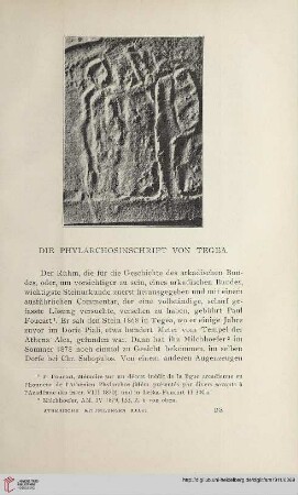 36: Die Phylarchosinschrift von Tegea