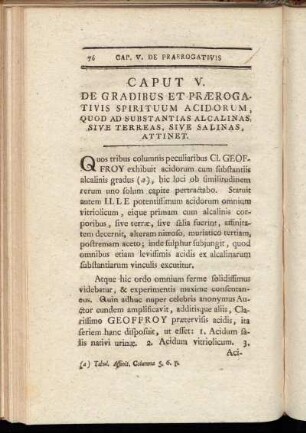 Caput V. De gradibus et prærogativis spirituum acidorum,[...]