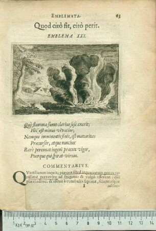 Quod citò fit, citò perit. Emblema XXI.