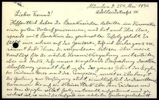 H. Knackfuß an G. Karo