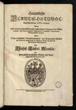 1-240, Gruendliche Beantwortunge