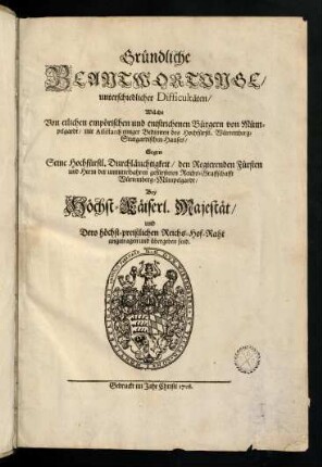 1-240, Gruendliche Beantwortunge