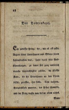 Der Todtenkopf.