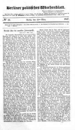 No 10, 11. März 1837