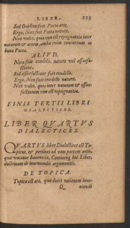 Liber Quartus Dialectices ... De Topica.