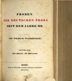 Deutsches Lesebuch. 3,2. Bd. 2. - 1740 - 1842