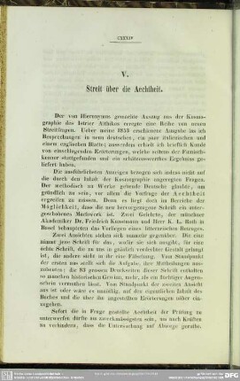 V. Streit über die Aechtheit