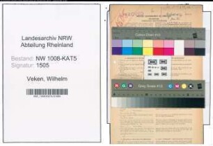 Entnazifizierung Wilhelm Veken , geb. 05.04.1901 (Baecker)