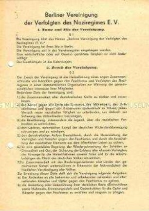 Satzung der VVN Berlin