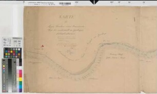Lippe: Karte des Lippe Tractus vom Barnumer Hofe bis unterhalb des Gatroper Mühlenbaches. Aufgenommen bei einem Wasserstande von 1 Fuß am Crudenburger Pegel