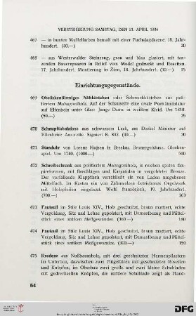 Einrichtungsgegenstände (Nr. 469-522)