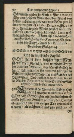 Das neunzehende Capitel. Gott stellet den bußfertigen Menschen für sein Gerichte ...