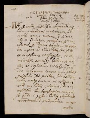 278-282, De Sabina Wirtembergica duce, ex oratione funebri