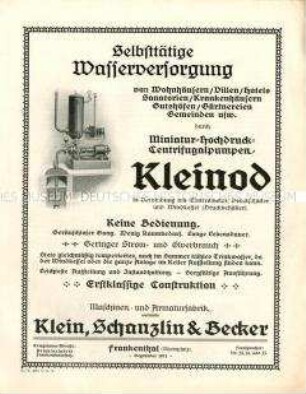 Selbsttätige Wasserversorgung