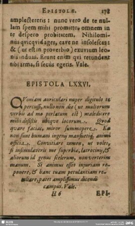 Epistola LXXVI.