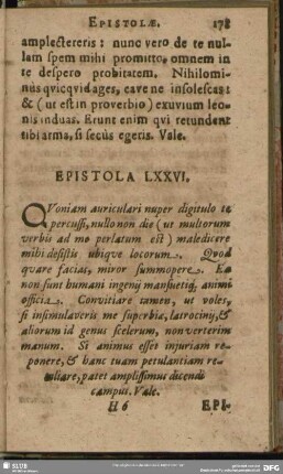 Epistola LXXVI.